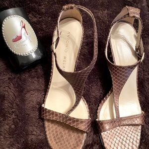Copper scaled Antonio Melani Sandals.